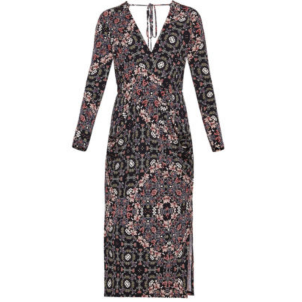 BCBGeneration Faux-Wrap Midi Dress - Picture 2 of 5